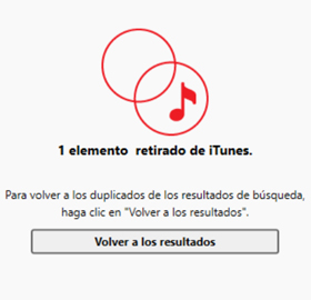 Los duplicados se han eliminado de la biblioteca de iTunes.