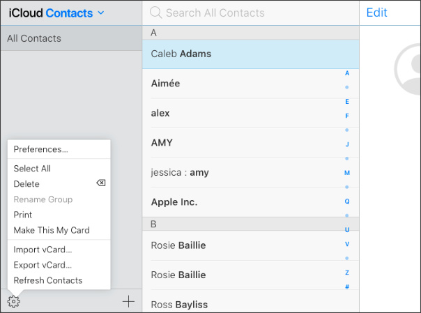 Exportar contactos de iCloud al ordenador