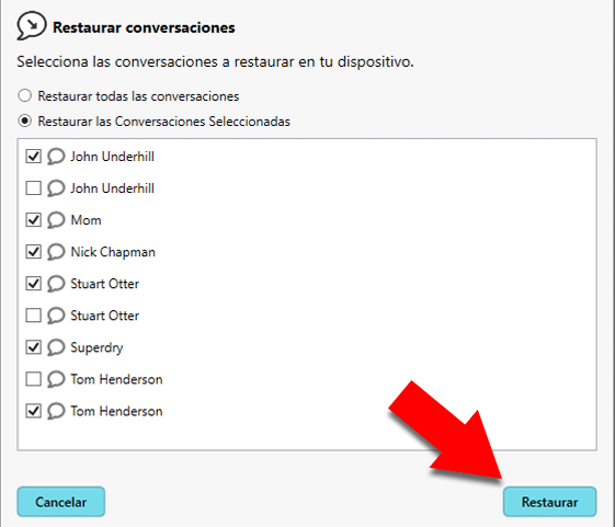 Transfiere mensajes de Android a Android