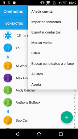 Import vCard contacts to Android