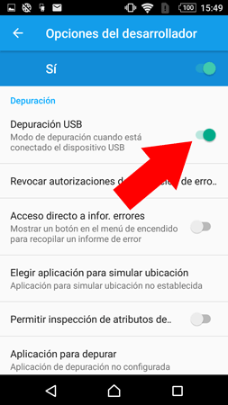 Enable Android USB Debugging