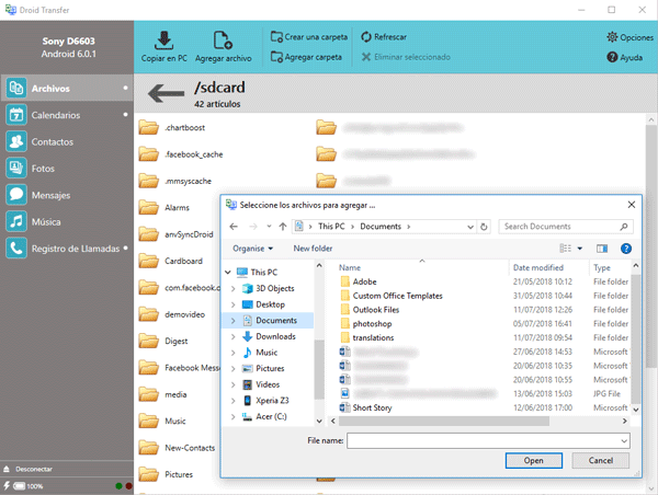 Share files between your Android Phone and your PC