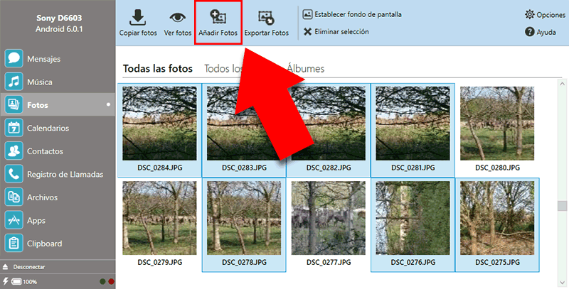 Cómo transferir fotos de la PC a Android