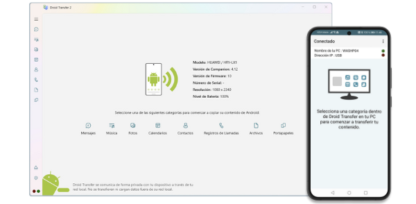 Conecta Android a la PC