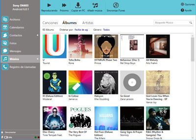 Reproduce, administra y copia la biblioteca de música de tu Android
