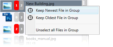Select which file to keep