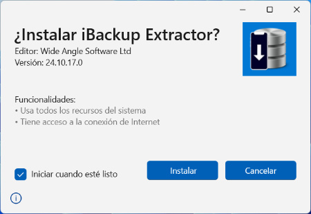 iBackup Extractor installer