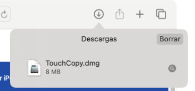 Haga doble clic en la entrada TouchCopy en su lista de descargas