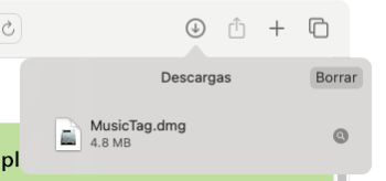 Launch the Music Tag installer from your browser