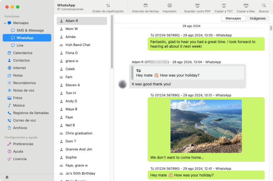 Backup WhatsApp messages from iPhone to Mac