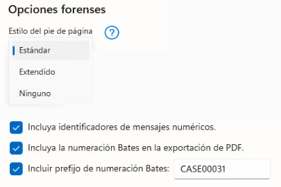 Captura de la configuración forense de TouchCopy como referencia para el resto de la guía