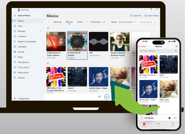 Copiando música del iPhone al ordenador con TouchCopy