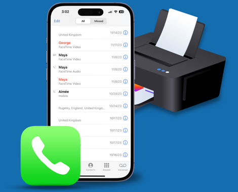 Imprimir registros de llamadas de iPhone