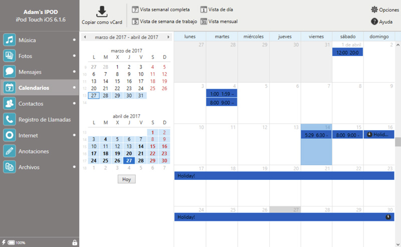 Exportando los calendarios del iPhone, iPad y iPod a la computadora