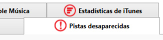 Pestaña de Pistas Faltantes en Tune Sweeper