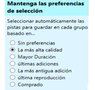 Escoja preferencias para seleccionar duplicados de forma automática