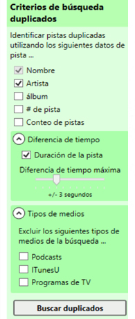 Escoja preferencias para seleccionar duplicados automáticamente